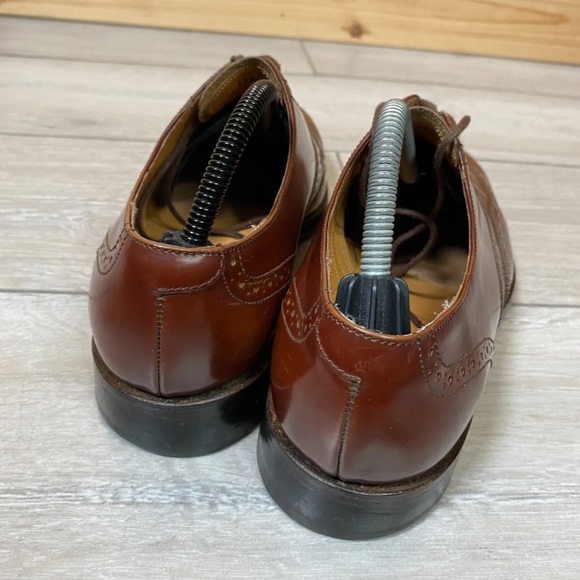 Barker Oxford Brogue Shoes Lace Up Brown UK 8 G - Picture 4 of 9